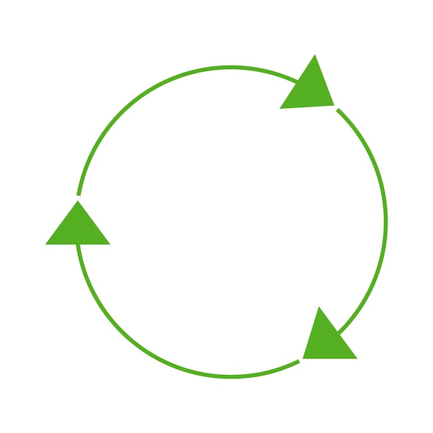 Vettore icona di riciclaggio simbolo di riciclaggio illustrazione vettoriale isolata su sfondo bianco
