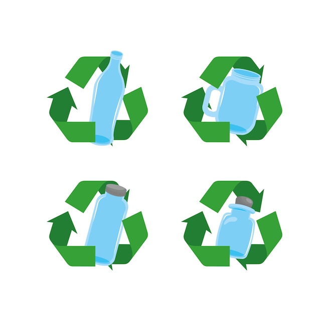 Recycle icon set