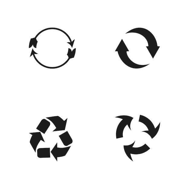 リサイクル アイコンとゴミ箱のシンボル、リサイクル サイン、白い背景の上のリサイクル シンボル。