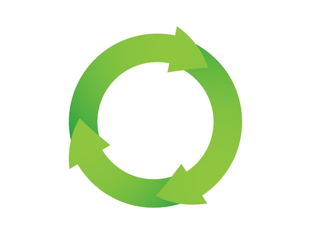 Recycle icon vector Green triangular eco recycle icons