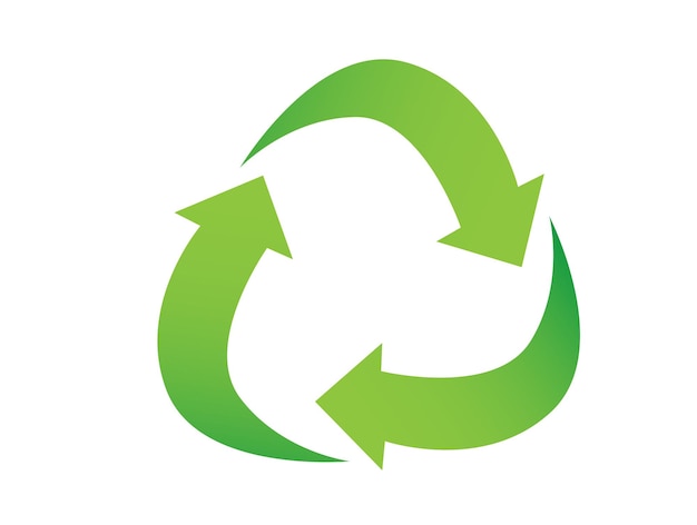 Recycle icon vector groene driehoekige eco recycle iconen