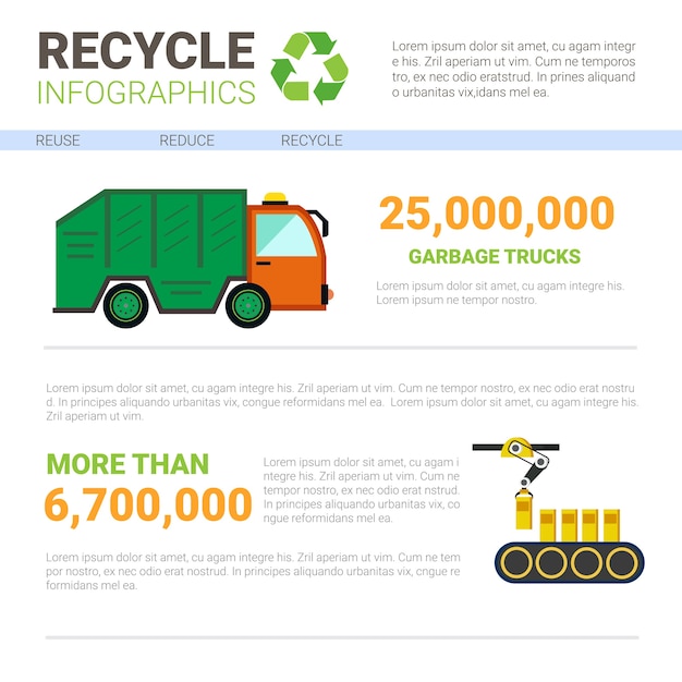 Vector recycle infographic