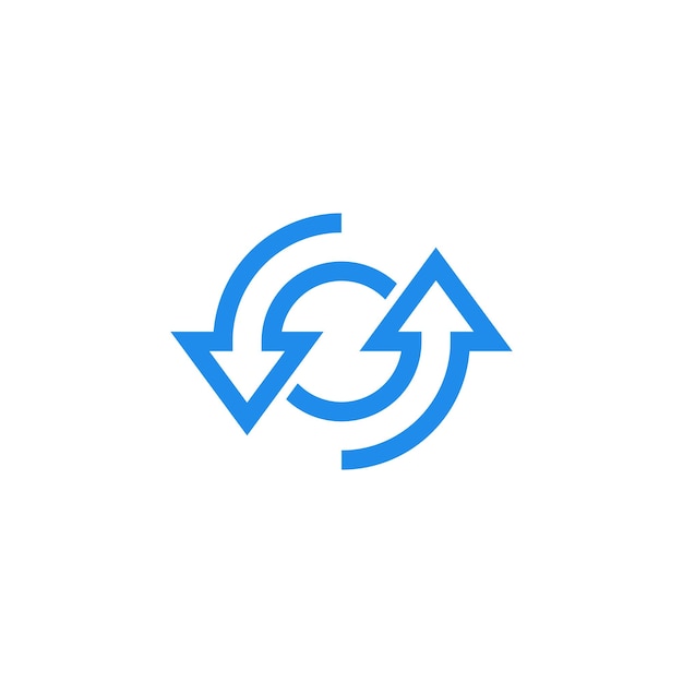 Vector recycle logo design vector