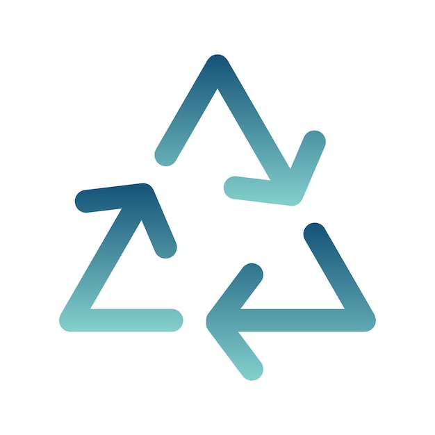 Recycle logo gradient design template icon element