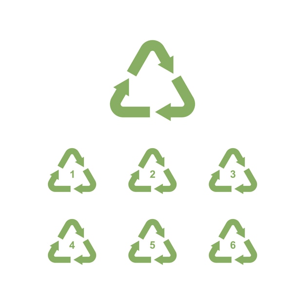 Recycle logo icon template vector design