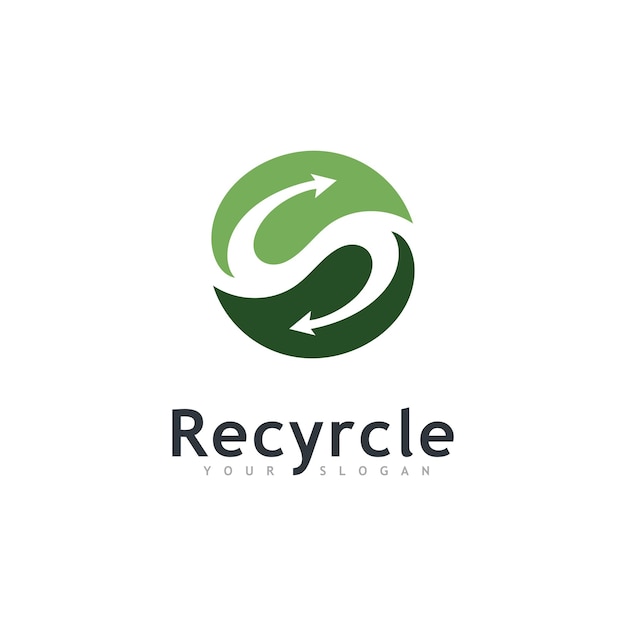 Recycle logo pictogram vector recycling illustratie symbool rotatie pijlpictogram
