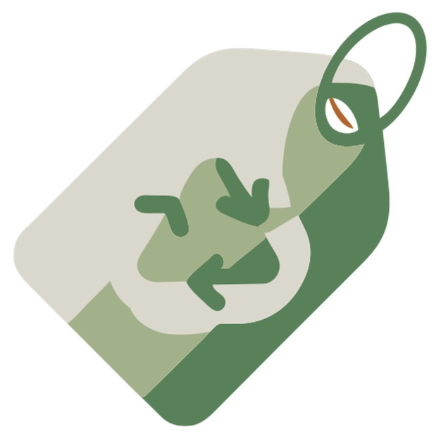 recycle price tag icon icon colored shapes