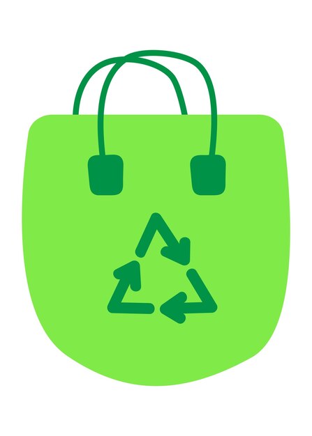 Vector recycle reuse symbol isolated on background recycle sign for ecological design zero waste lifestyle