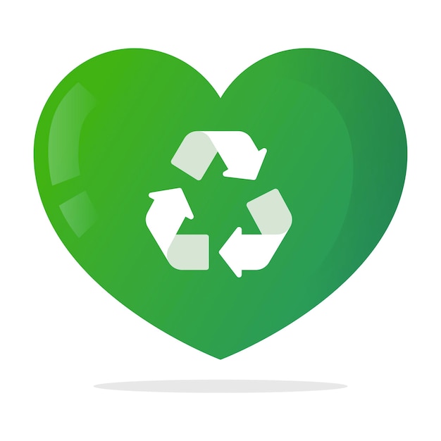 Recycle Sign In Gradient Heart