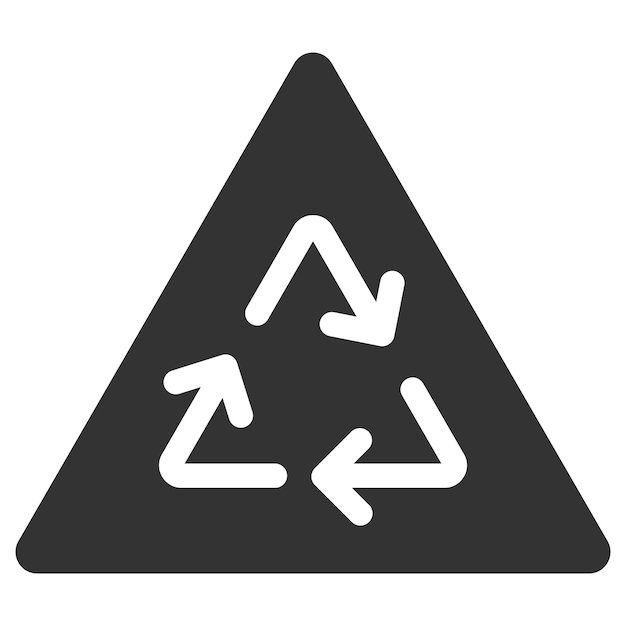 Recycle sign Vector flat icon