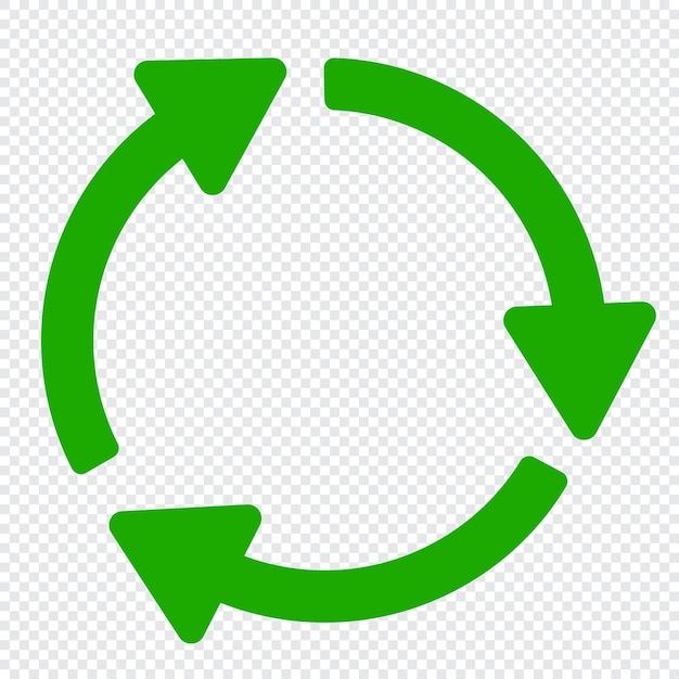Vector recycle symbol icon green recycle or recycling arrows icon vector recycle sign