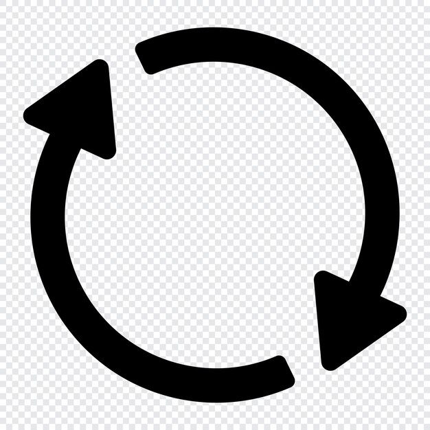 Вектор Икона символа переработки икона стрелки переработки или переработки векторный знак переработки