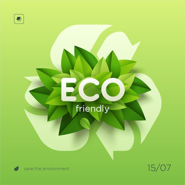 Рецикл символ экономии экологической концепции, когда люди перерабатывают и сокращают отходы