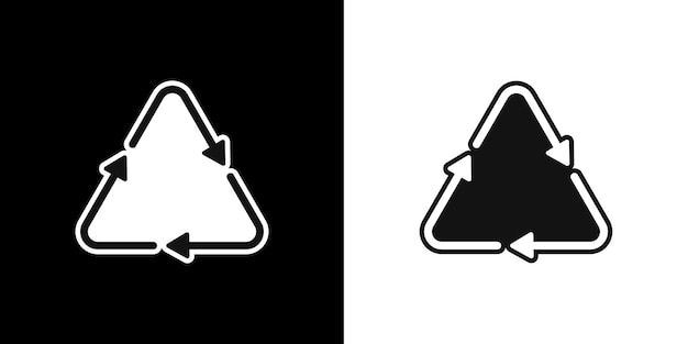 Icona di illustrazione vettoriale simbolo di riciclaggio