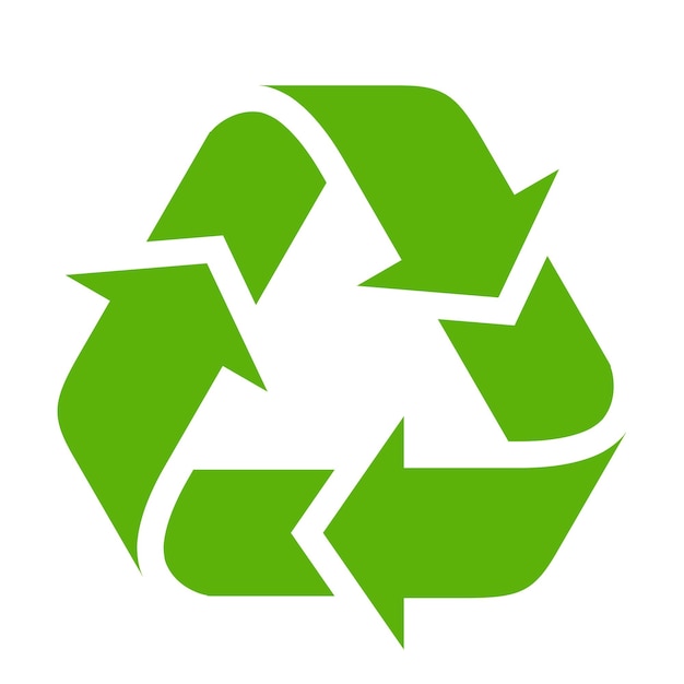 Vector recycle symbol on white background