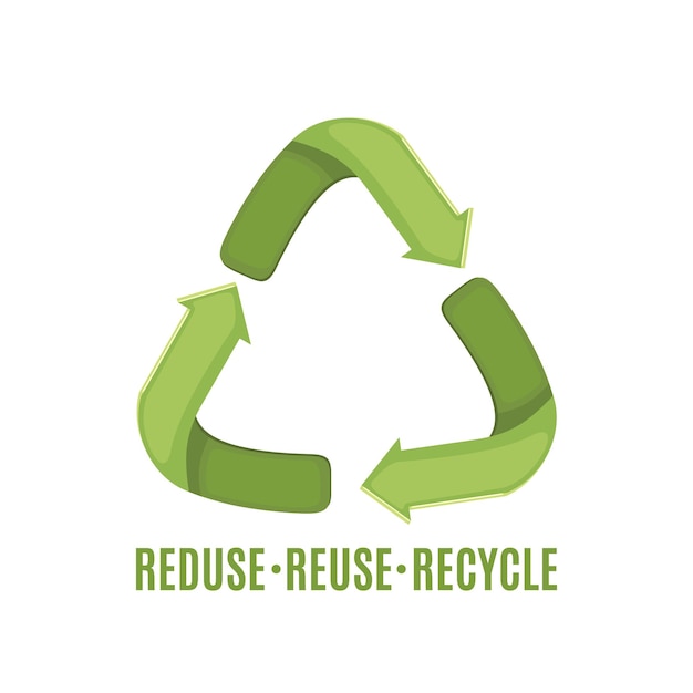 Recycle symboolpictogram geïsoleerd op een witte achtergrond