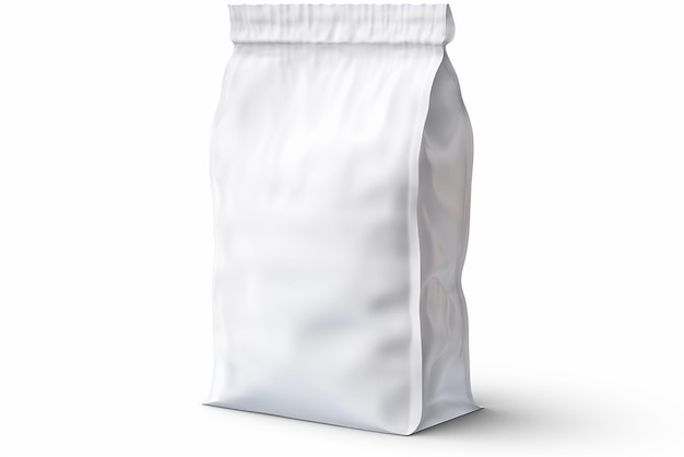 Vector recycle white paper bag isolate white background