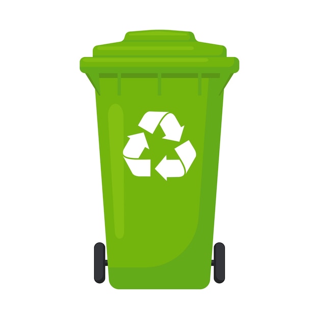 Recycled bin Cartoon vector illustratie geïsoleerd object