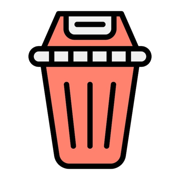 Vector recycling bin vector icon design illustration