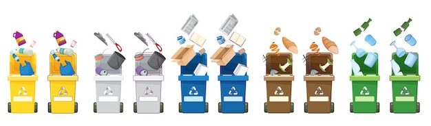 Vector recycling bin