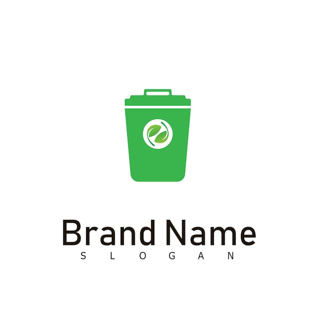 Recycling bins junk logo design symbol