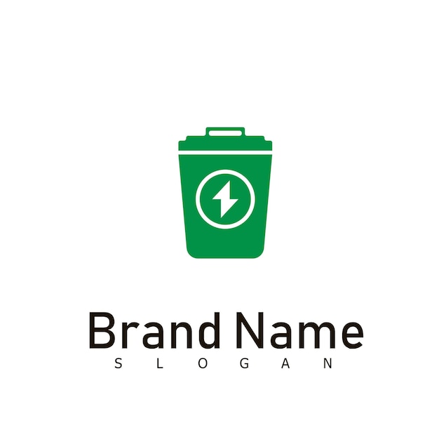 Recycling bins junk logo design symbol