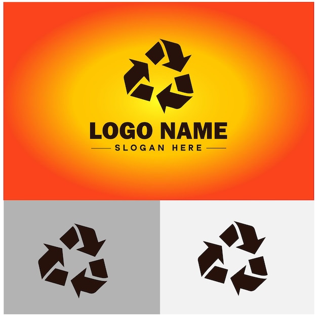 Vector recycling icon arrow bio garbage biodegradable waste reuse trash ecology environmental silhouette vector logo