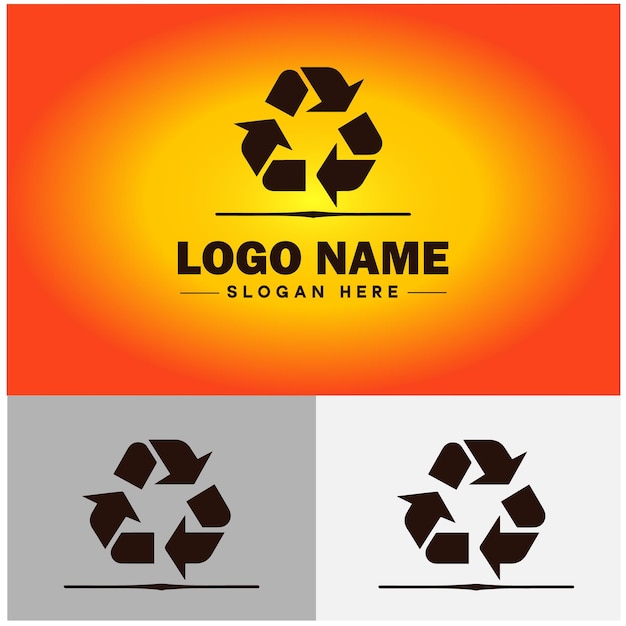 Vector recycling icon arrow bio garbage biodegradable waste reuse trash ecology environmental silhouette vector logo