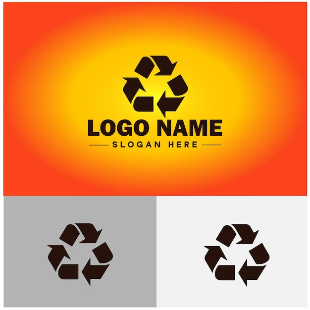 Vector recycling icon arrow bio garbage biodegradable waste reuse trash ecology environmental silhouette vector logo