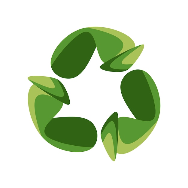 Illustrazione vettoriale dell'icona e del logo del riciclaggio