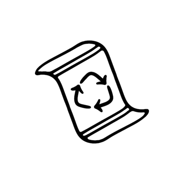 Recycling lijnpictogram ecovriendelijke duurzame recyclingbakken sorteeromgeving recycle concept lijnpictogram