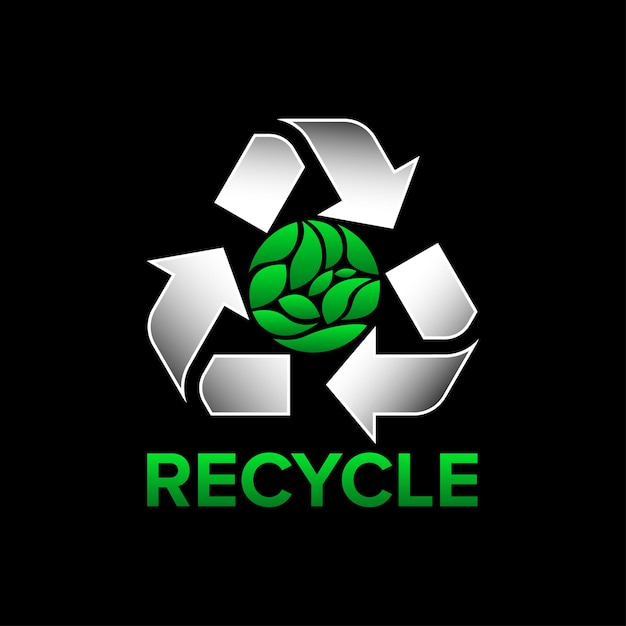 Vector recycling logo vector element recycling icon template