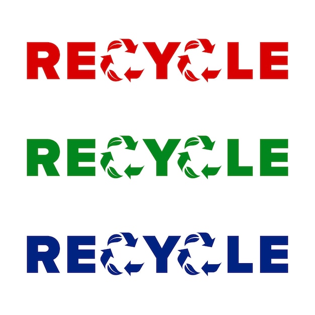 recycling logo vector element recycling icon template