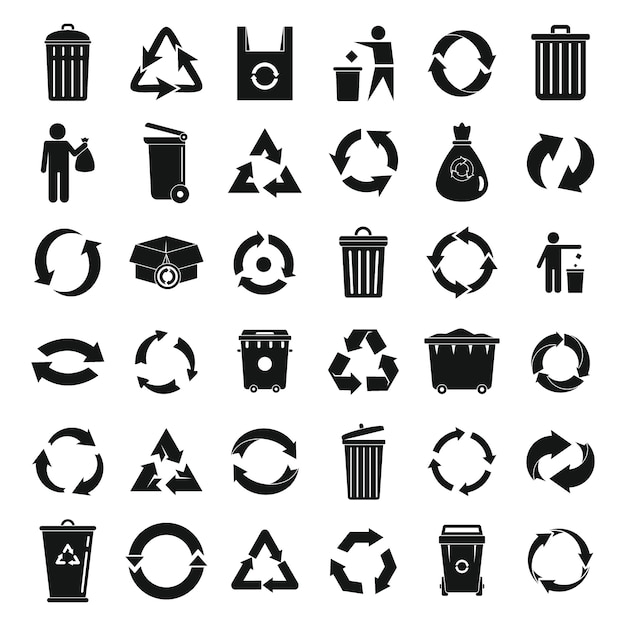 Recycling pictogrammen instellen