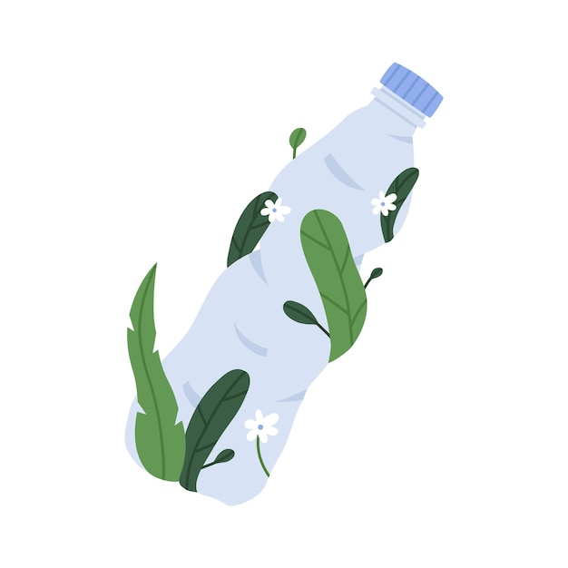 Вектор Рециклирование пластиковой бутылки