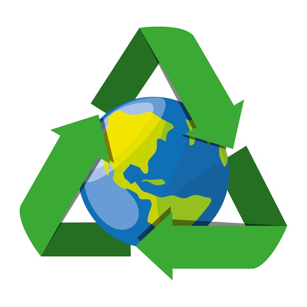 recycling symbol for the planet conservation