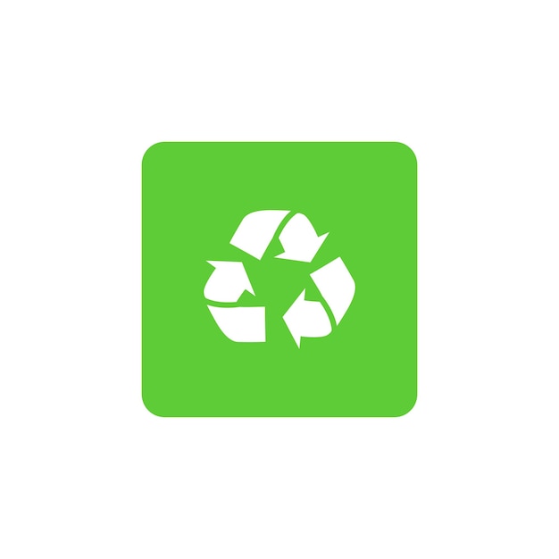 recycling symbol sign icon tag background green and white