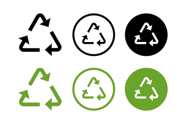 Recycling teken cirkels set