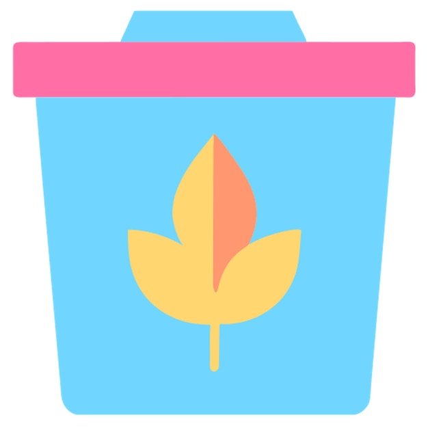 Recycling with leaf icon