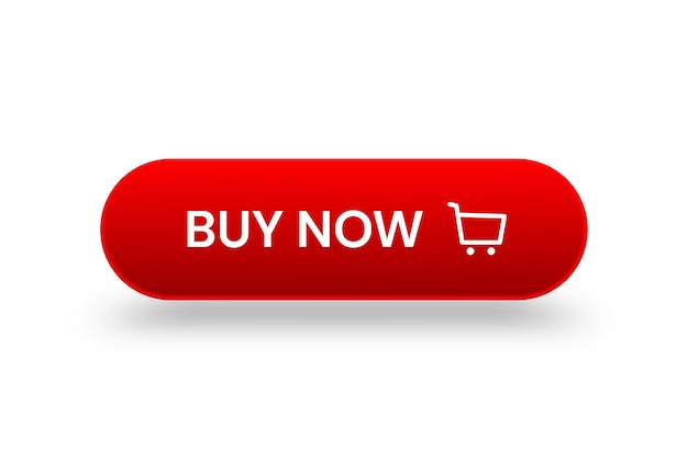 Red 3d buy now button Button element for web design and mobile devices