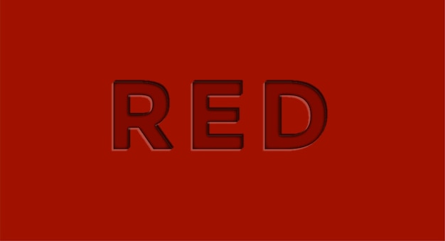 Red 3d editable vector text effect Free Vector