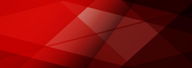 Red abstract background Modern abstract red m wide banner with geometric shapes