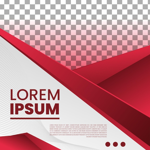 Vector red abstract background social media template for your business