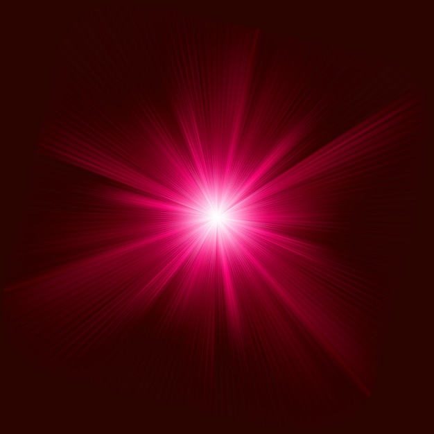 Red Abstract burst beam light effect