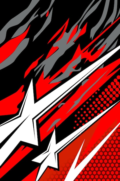 Vector red abstract design