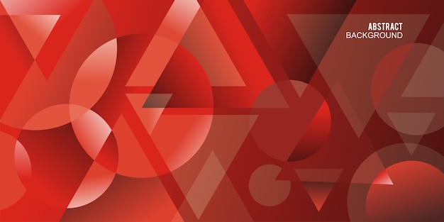 Red abstract geometric background design vector