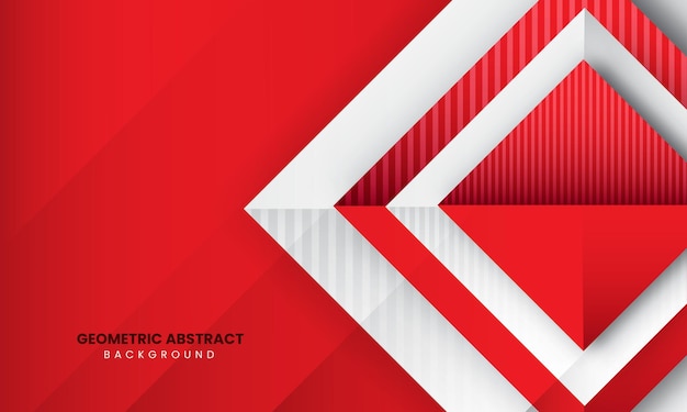 Vector red abstract geometric modern background premium vector