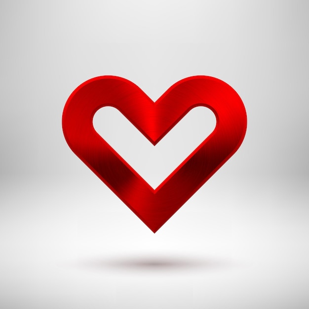 Distintivo di segno rosso cuore astratto