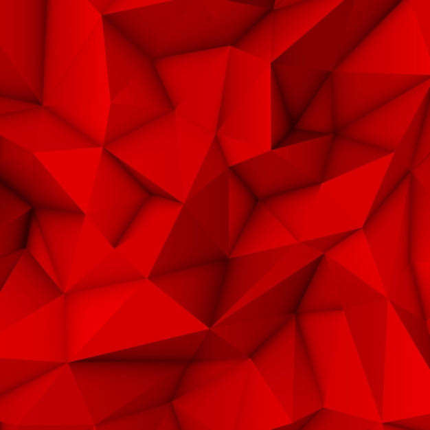 Red abstract lowpoly polygonal triangular mosaic background for wallpapers web print