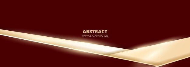 Red abstract luxury wide background with elegant golden lines design elements and rays